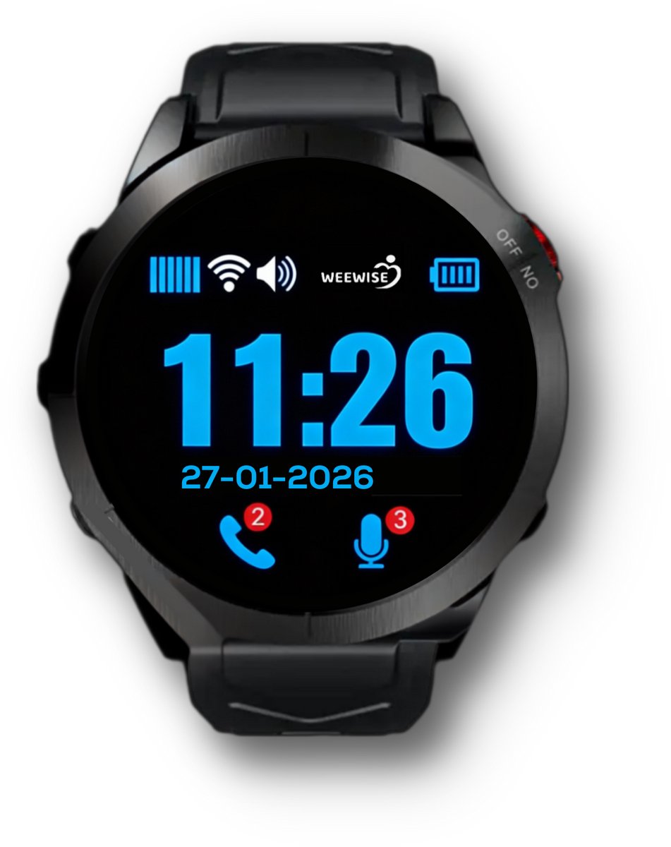 Weewise WS57 - GPS Horloge Senior - Smartwatch voor Ouderen - Persoonlijke alarmen - alarm horloge ouderen - GPS Horloge Alzheimer - Valdetectie