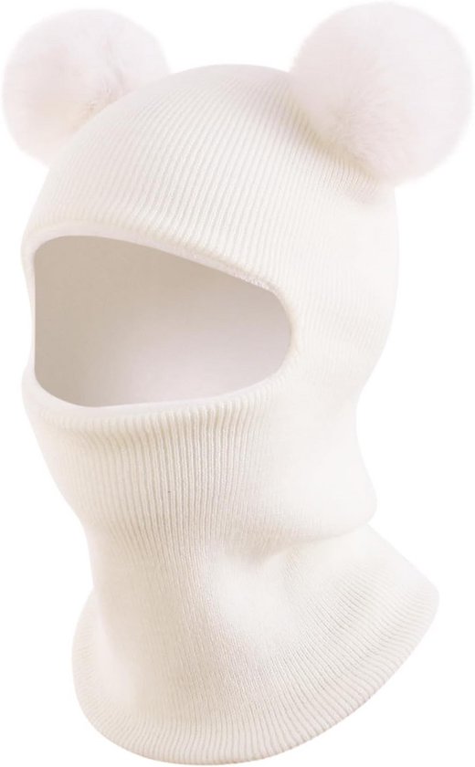 Warme Gebreide Bivakmuts voor Baby en Kinderen (1-6 jaar) - Winddicht en Fleece Gevoerd