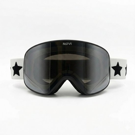 NØVI - SILVER STAR - Skibril - Silver - Unisex - Anti fog - magnetische lens