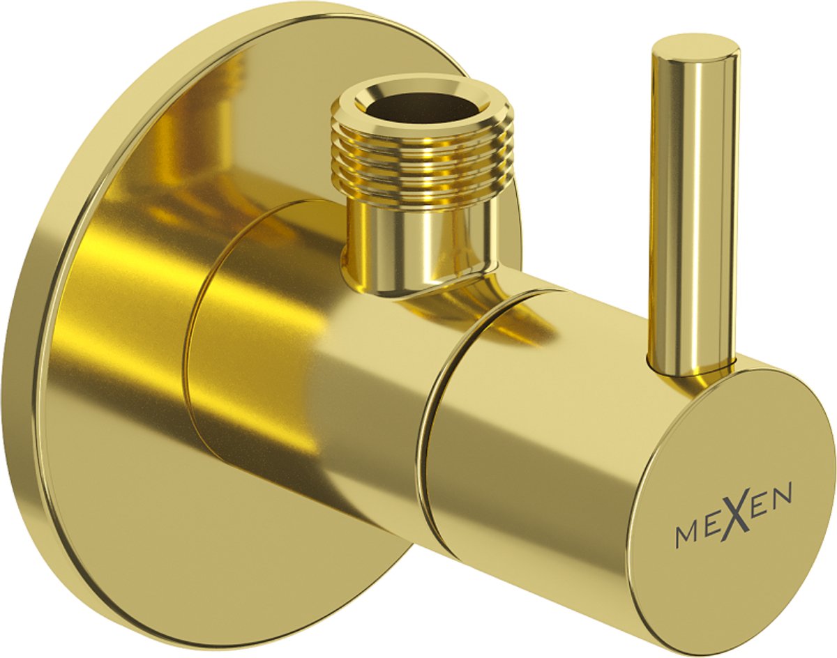 Mexen R2 hoekstopkraan voor kraan 1/2"x3/8", goud - 79972-50