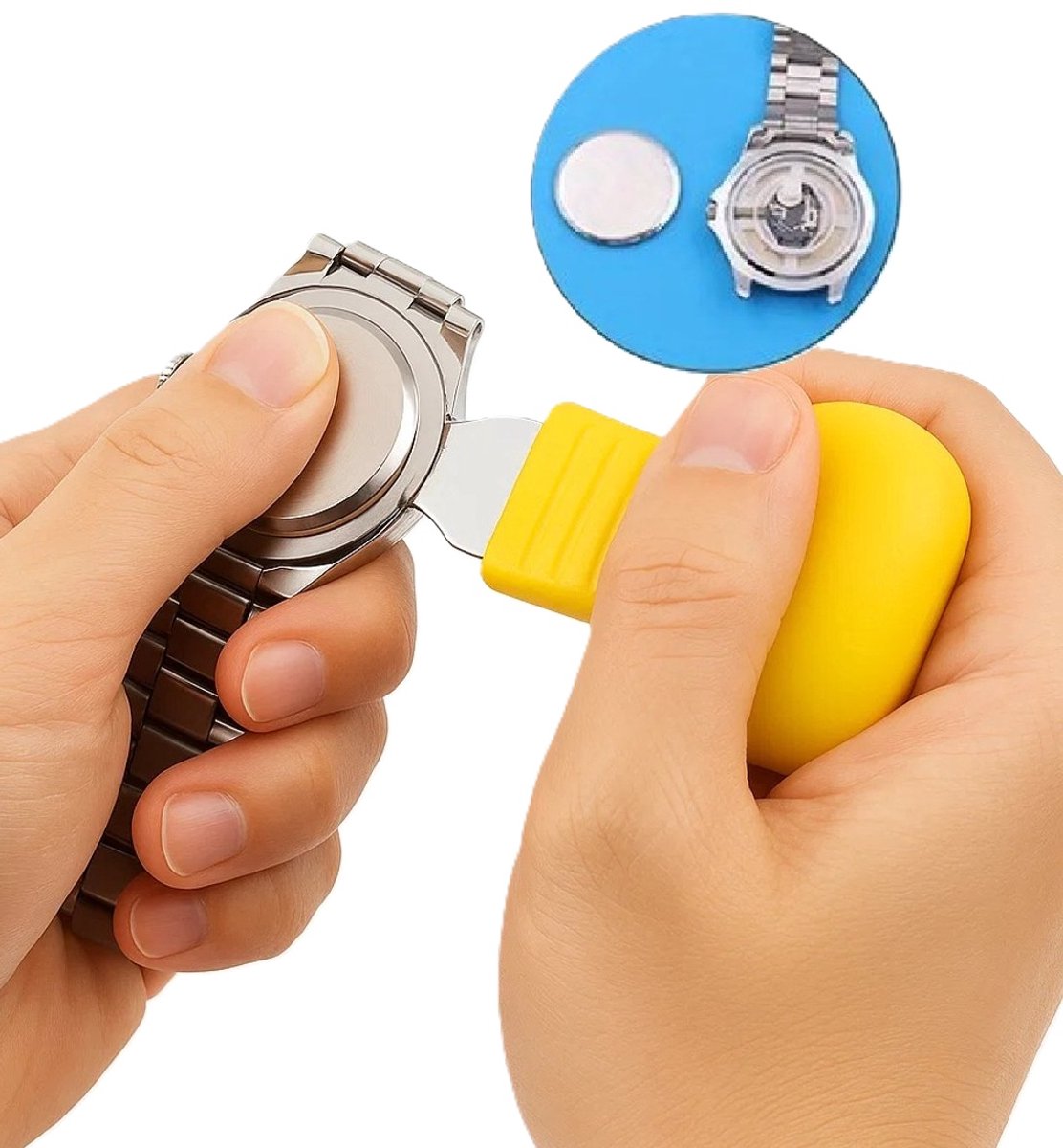 Horloge Kast Opener I Horloge Deksel Opener I Horloge Gereedschap I Horloge Batterij Vervangen I Geel