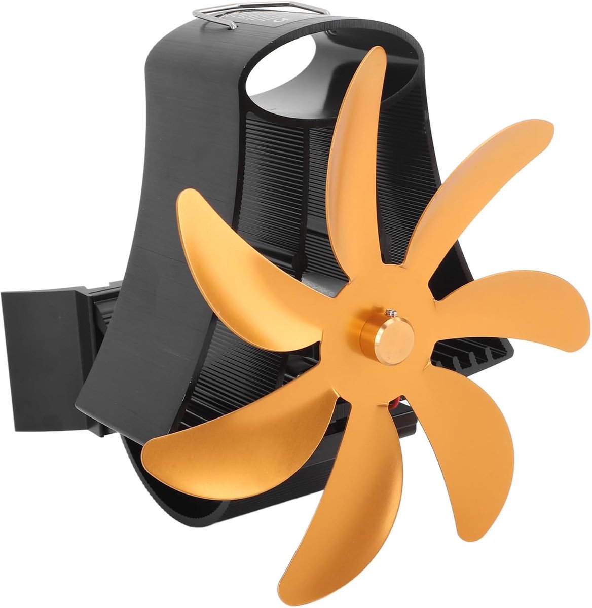 Houtkachel Ventilator - Haard Ventilator - Warmte Verdeling - Magnetische Wandmontage - 21 x 20 x 19 cm - Goud