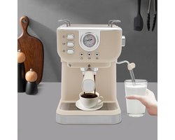 Espressomachine - Koffiezetapparaat - Thuis Barista - Ingebouwde Melkopschuimer - 26 x 195 x 28 cm - Wit
