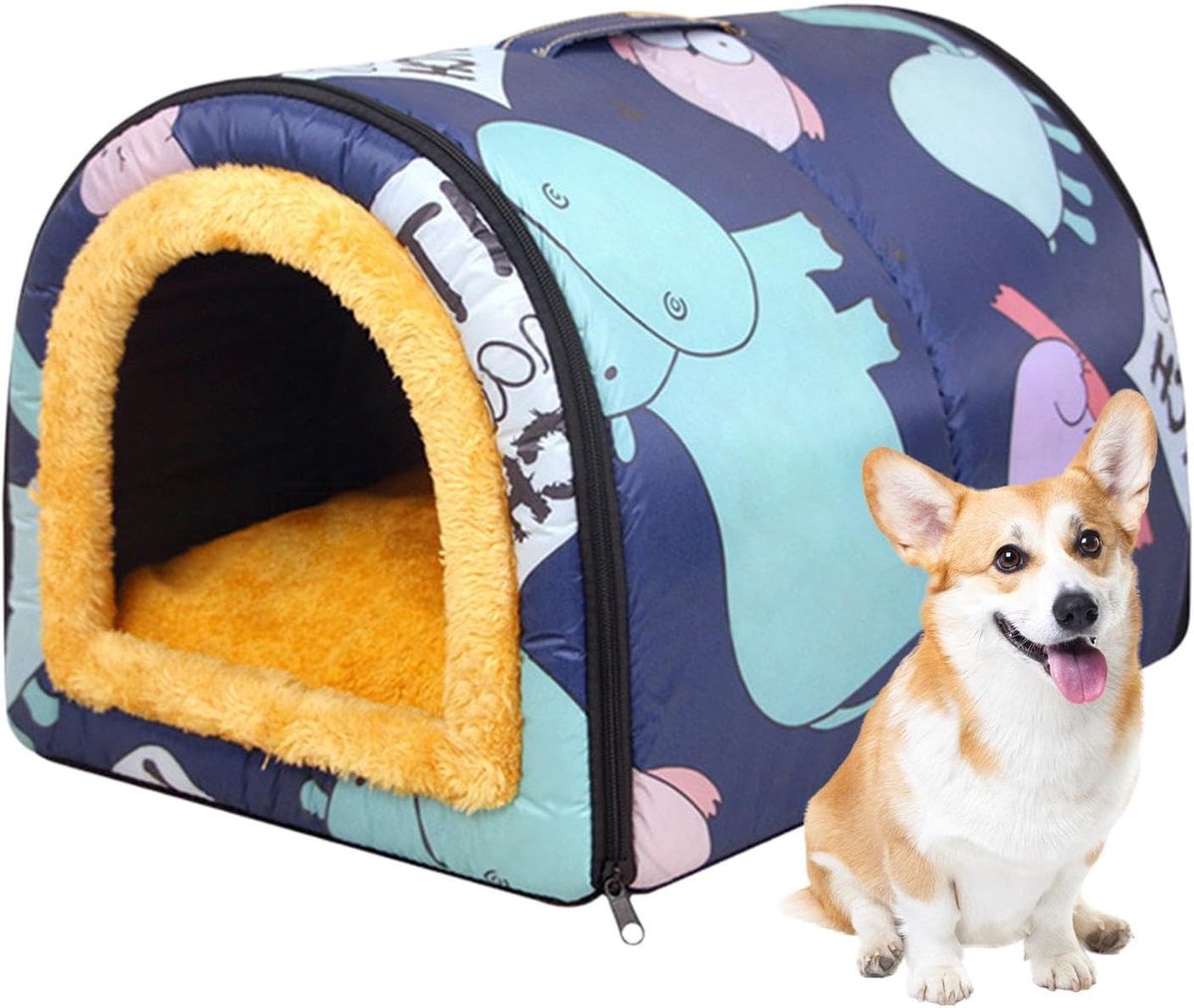 Hondenhok Kattenkennel - Huisdier Rustplek - Comfortabel Slapen - Waterafstotend Pluche - 35-45cm Breed