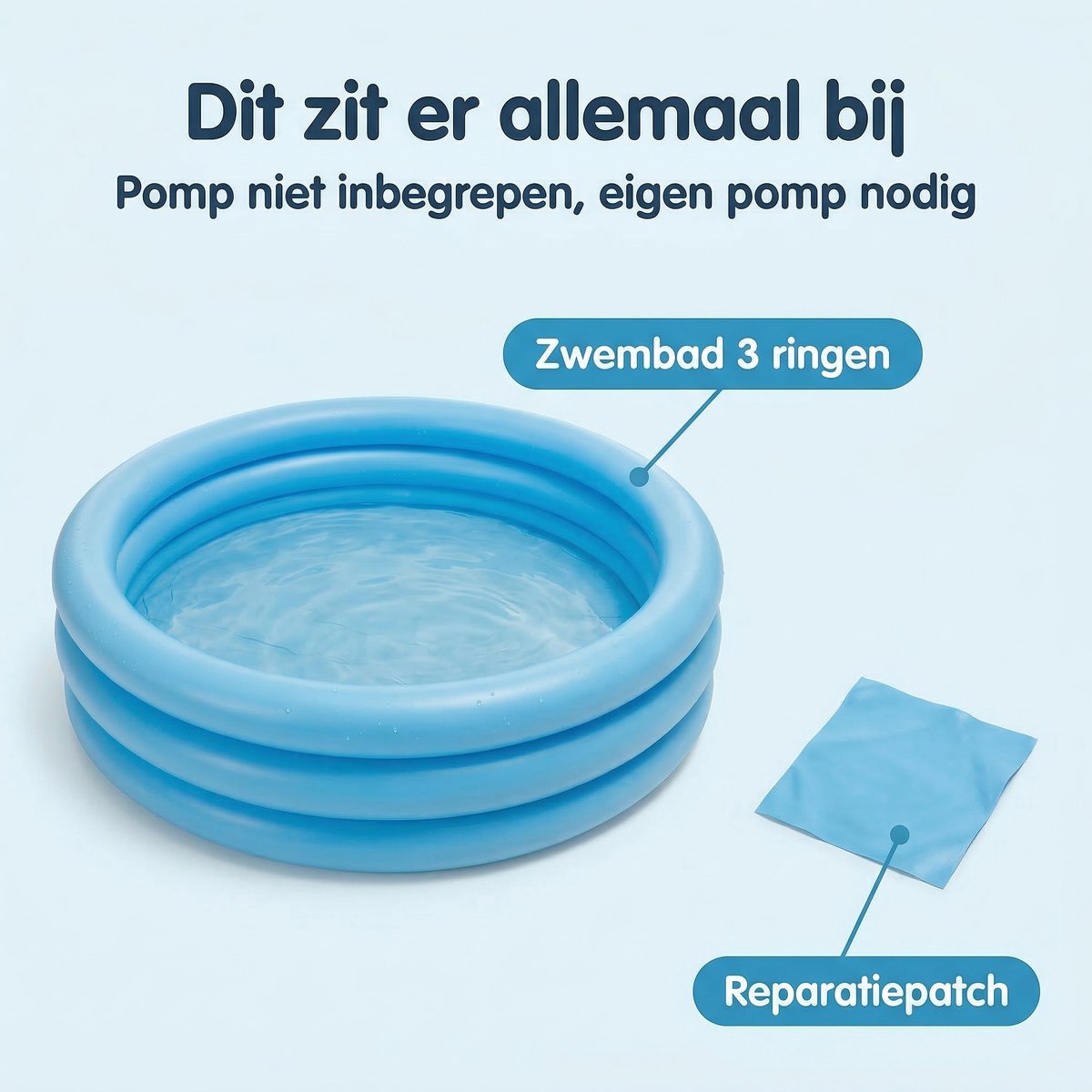 Lomera Opblaaszwembad - Kinderzwembad - Kinderbad - Opblaasbaar Zwembad - Opblaasbadje - Kinderbadje - Baby Zwembad - Baby Badje - Peuter Zwembad - Peuterbadje - 3 Ring Zwembad - Opblaaszwembad Rond — afbeelding 6