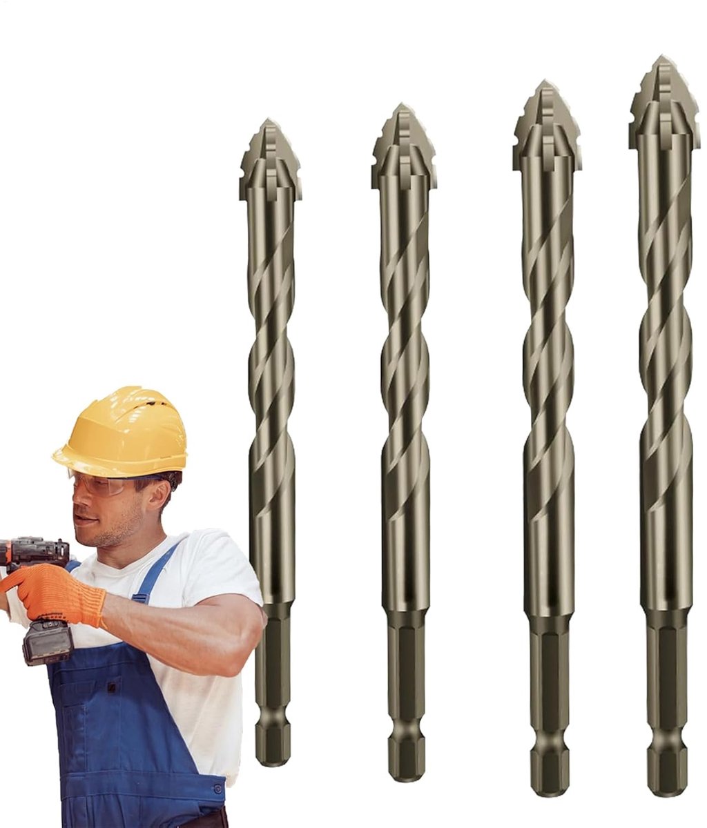 Boorset Vierkant - Metaal Hout Beton - Klus Werk - Titanium Coating - 4-12 mm