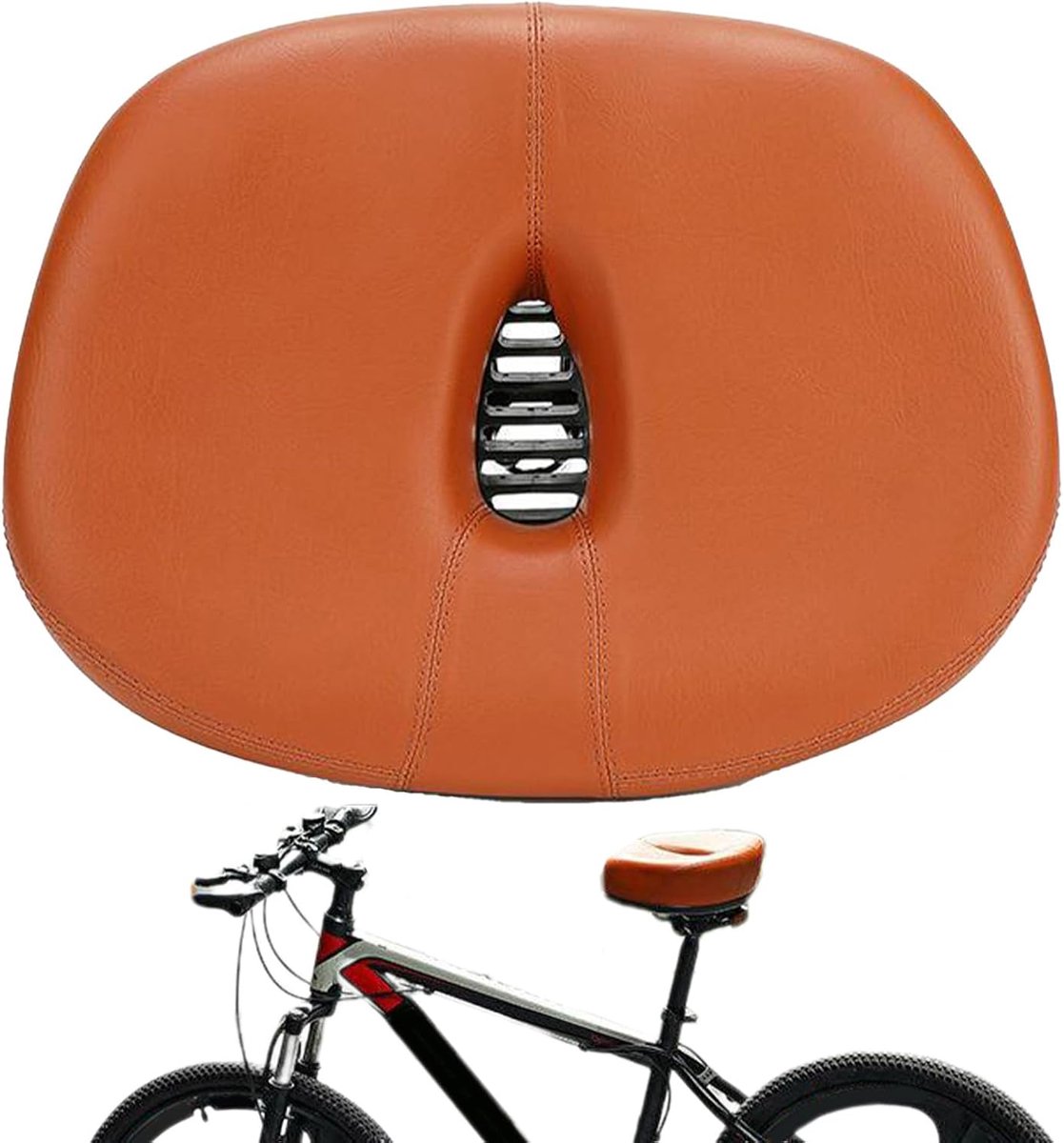 Fietszadel Noseless - Fietszadel Kussen - Comfortabel Fietsen - Schokabsorberend Ontwerp - 275 cm Lengte - Bruin