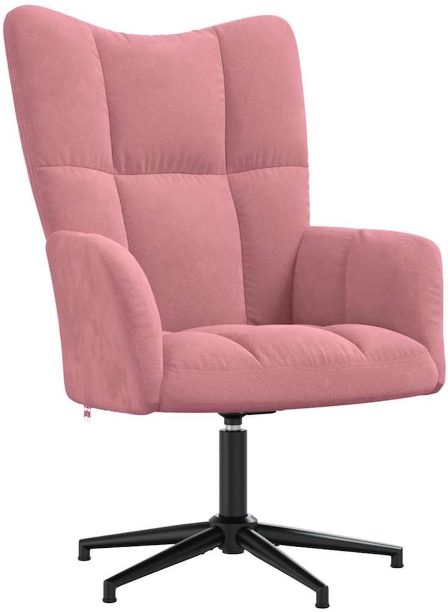 vidaXL - Relaxstoel - fluweel - roze
