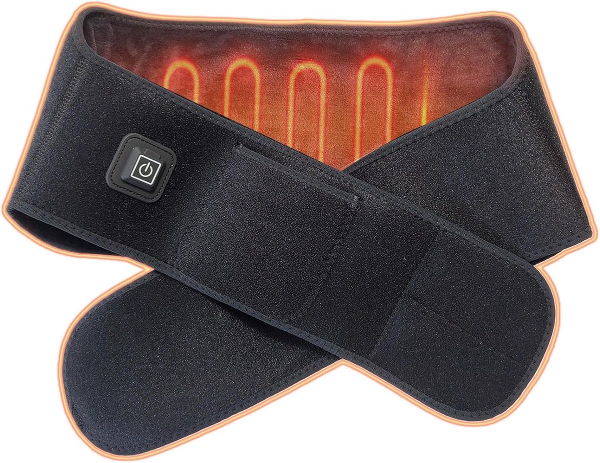 Verwarmingsriem - Warmtekussen - Spierontspanning - Verstelbare Lengte - 116 cm - Zwart