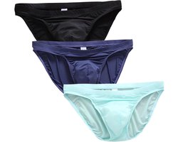 Herenslip Set - Zijde Ondergoed - Dagelijks Comfort - Ultra Dun Ademend - 3 Stuks