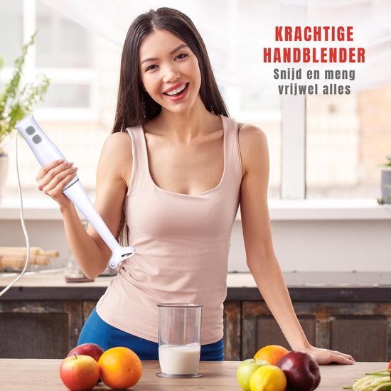 DnA® Staafmixer Set - Staafmixer Met Hakmolen - Hakmolen - Mixer Set - Wit - 6cm x 6cm x 36cm van Merkloos — afbeelding 4