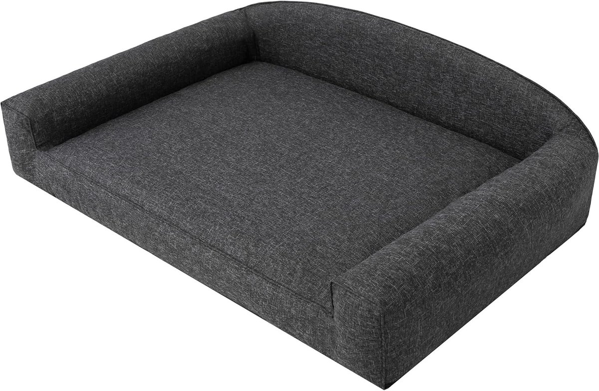 Huisdier Hondenbed - Kattenmand Sofa - Rustplek Ontspanning - Afneembare Overtrek - 80 x 50 cm - Zwart