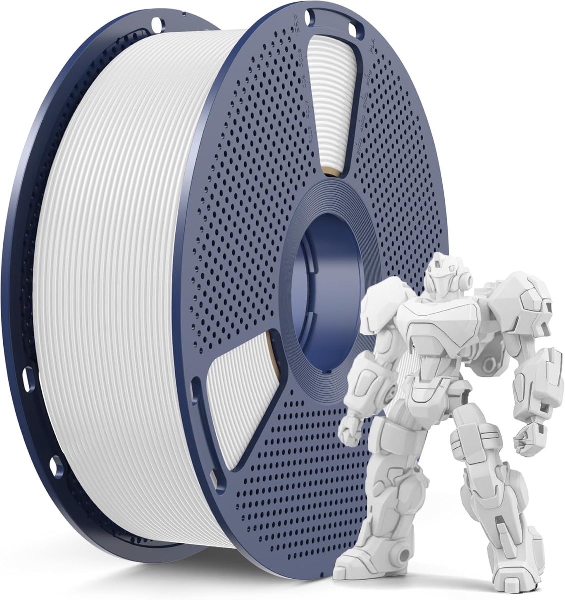 3D Printer Filament - PETG Materiaal - Functionele Prints - Hoge Sterkte Flexibiliteit - 1.75 mm 1 kg - Wit
