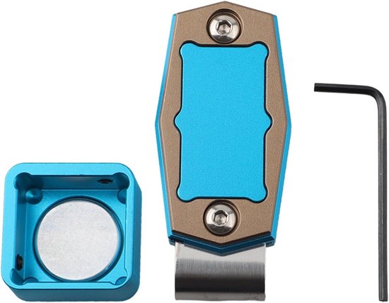 Biljartkrijt Houder - Poolkeu Accessoire - Beschermt Krijt - Met Riemclip - 7x3x1 cm - Paars — afbeelding 2