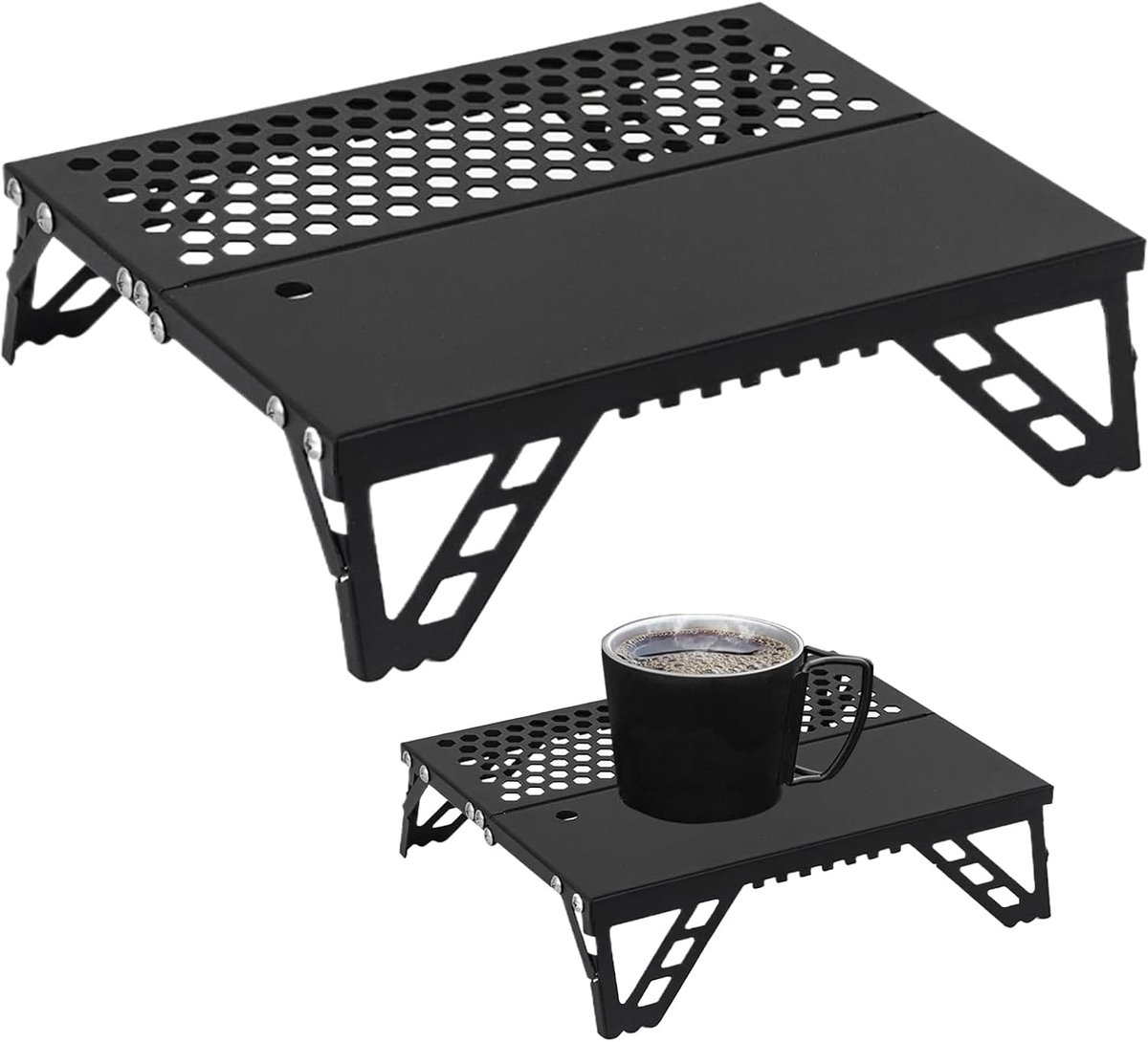 Opvouwbare Grill - Kampeer Grill - Buiten Koken - Compact En Draagbaar - 26 x 20 x 7 cm - Zwart