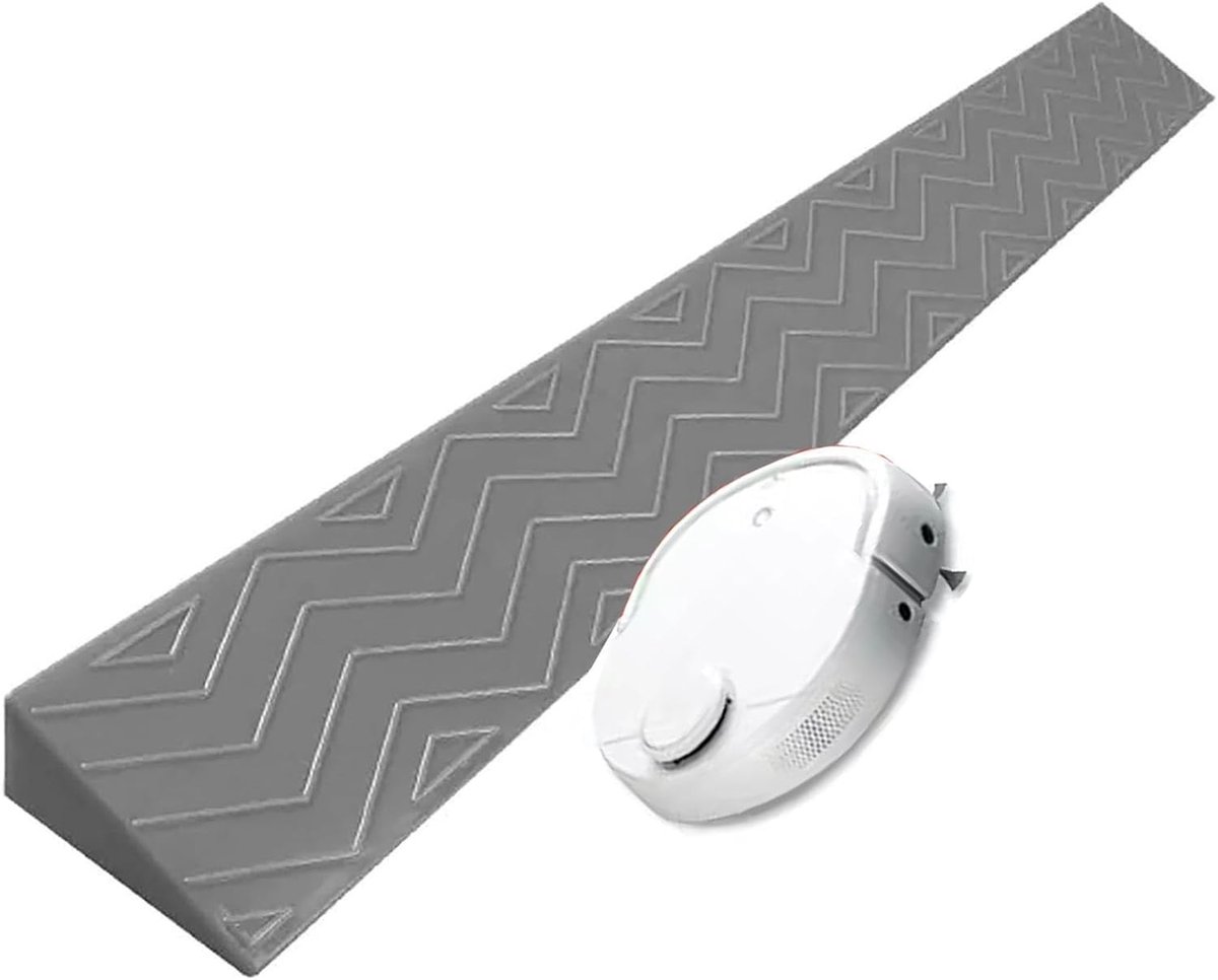 Drempelhelling - Oprijplaat - Hindernissen Overbruggen - Antislip Oppervlak - 100cm Lengte - Grijs