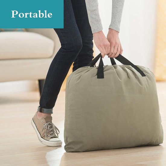 Opblaasbaar Bed - Luchtbed Gasten - Kamperen Thuis - Ingebouwde Pomp - Verhoogd 33cm - Grijs — afbeelding 2