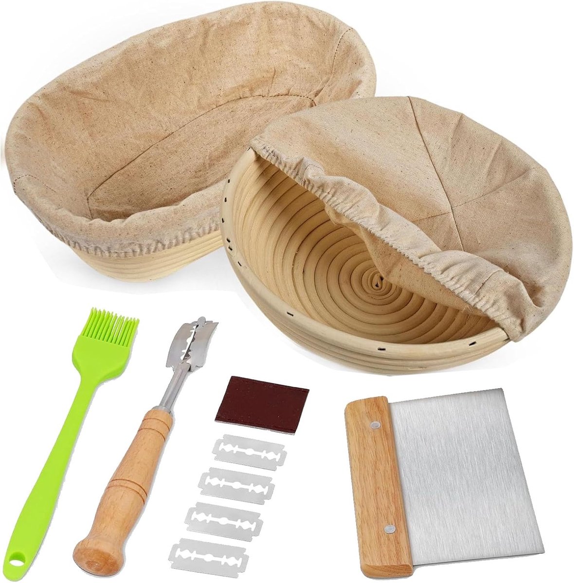 Broodmand Rijs - Bakaccessoires Zuurdesem - Mooi Brood Bakken - Natuurlijk Rotan Materiaal