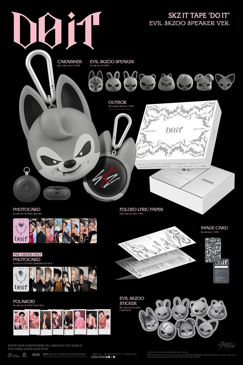 STRAY KIDS - Skz It Tape 'Do It' (EVIL SKZOO SPEAKER RANDOM VER)