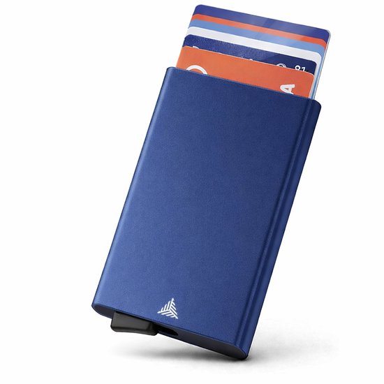 OBJCT Porte-cartes - Porte-cartes de crédit - Porte-cartes - Porte-cartes avec protection RFID - Portefeuille homme et femme - Blauw - Incl. Coffret Luxe - Cadeau Saint Valentin pour lui/elle