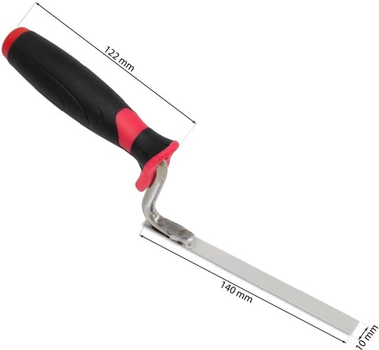 Voegentroffel Roestvrij - Voegijzer Metselwerk - Smalle Voegen Vullen - Zuurbestendig Blad - 10 mm Breed - Rood — afbeelding 2
