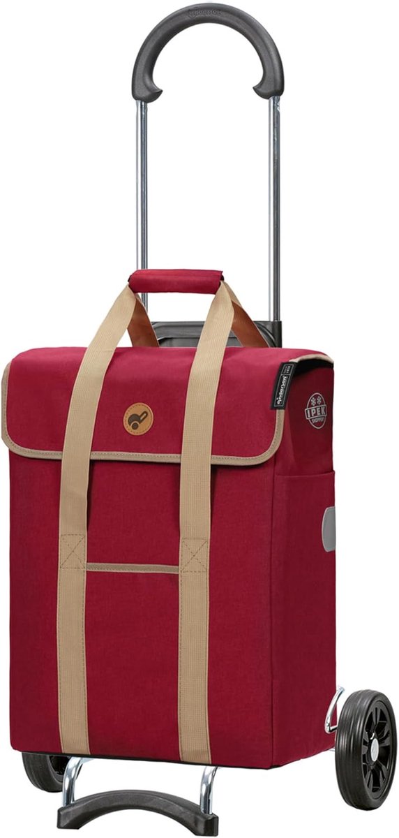 Boodschappentrolley - Winkelwagen - Boodschappen doen - Geïsoleerd en koel - 39 Liter - Rood
