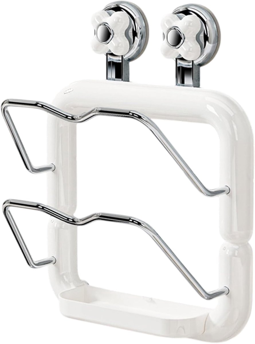 Potdekselhouder - Keuken Organizer - Keuken Opbergen - Zonder Boren - 6x25x6 cm