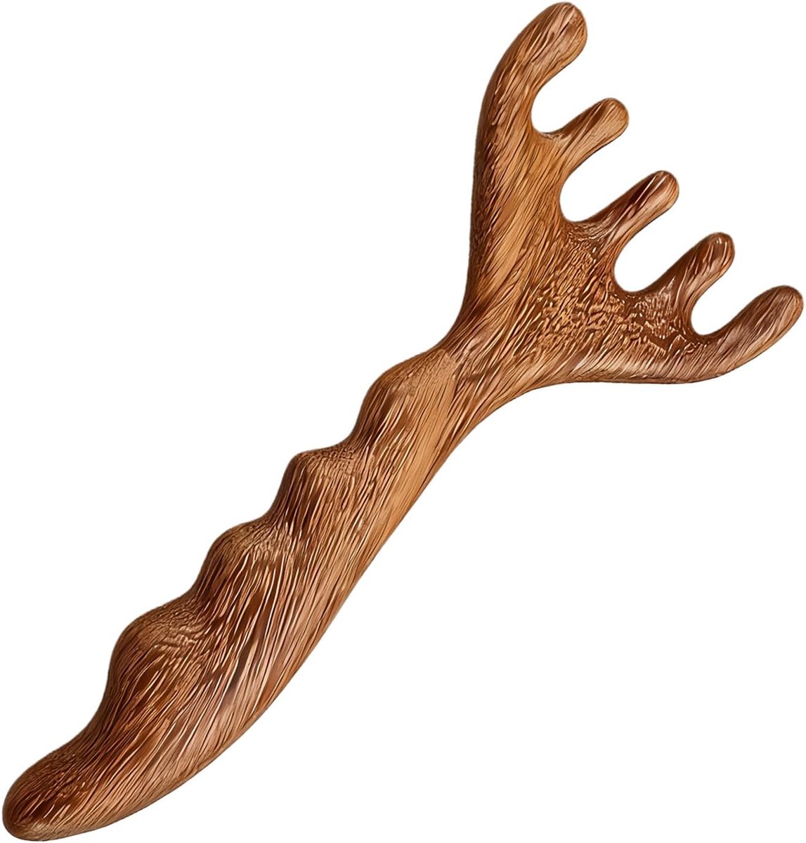 Houten Hoofdhuid Massager - Haargroei Stimulator - Hoofdhuid Ontspanning - Bootst Vingerdruk Na - 15 x 7 x 2 cm