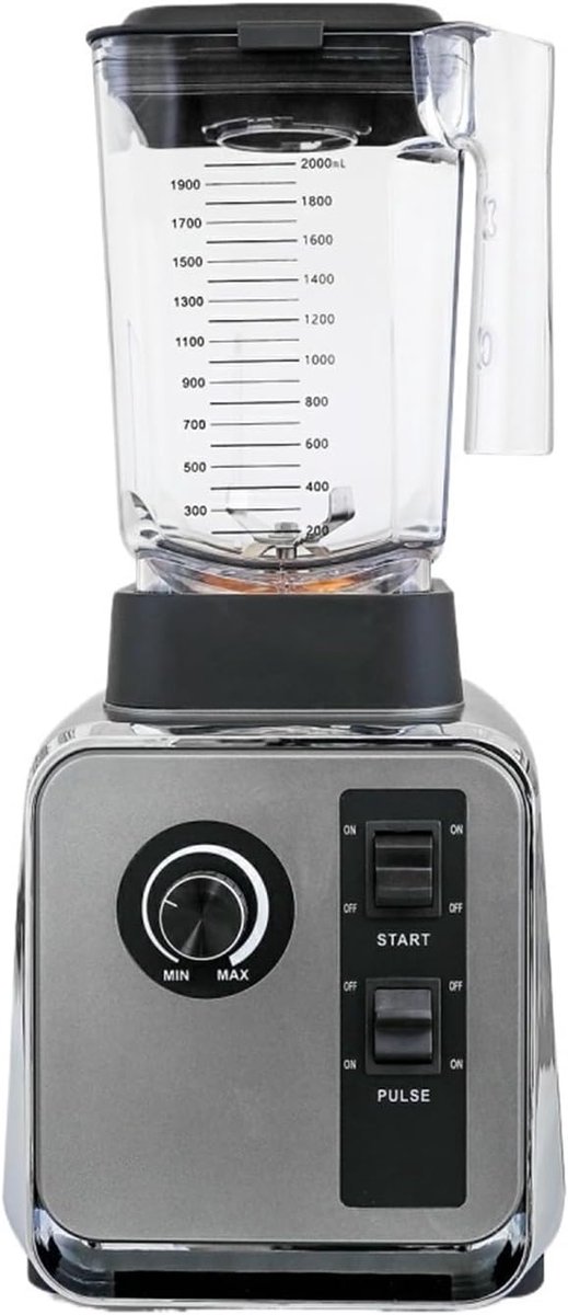 Keukenmachine - Krachtige Blender - Snel Mixen - 1500 Watt Vermogen - 2 Liter Inhoud - Zwart