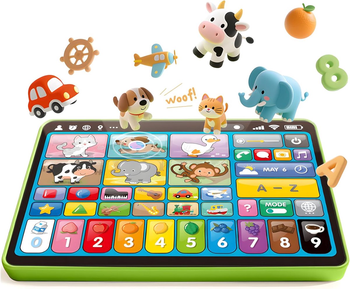 Educatieve Tablet - Muziek Speelgoed - Baby Leren - Vijf Leertalen - 22.5 x 16.5 cm