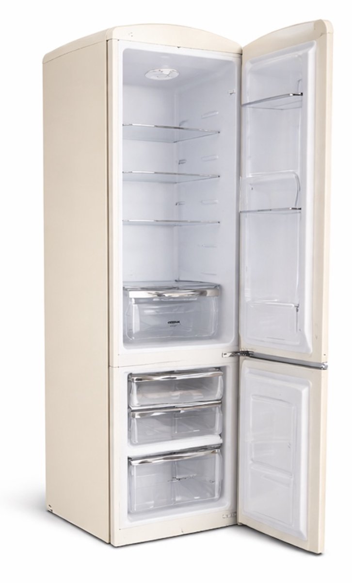 dmdk DKC3 retro koel/vries combinatie vrijstaand creme 181 CM hoog - 5 jaar garantie — afbeelding 3
