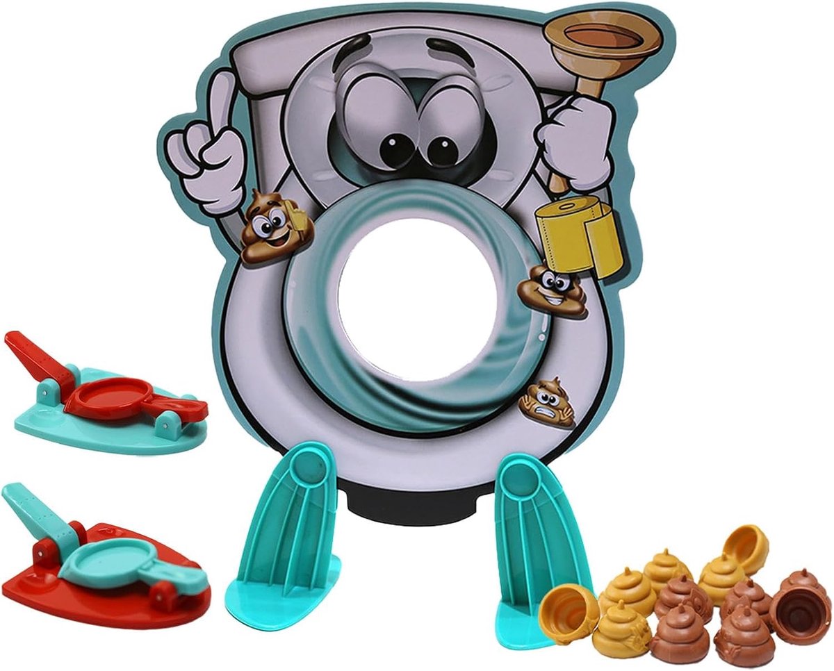 Grappig Toilet Spel - Fop Artikele - Familie Plezier - Veilig Materiaal - 30x19cm Toilet - Meerdere Kleuren