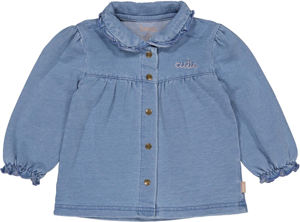 B.E.S.S baby meisjes Blouse Cutie Jog denim Stone Washed maat 74