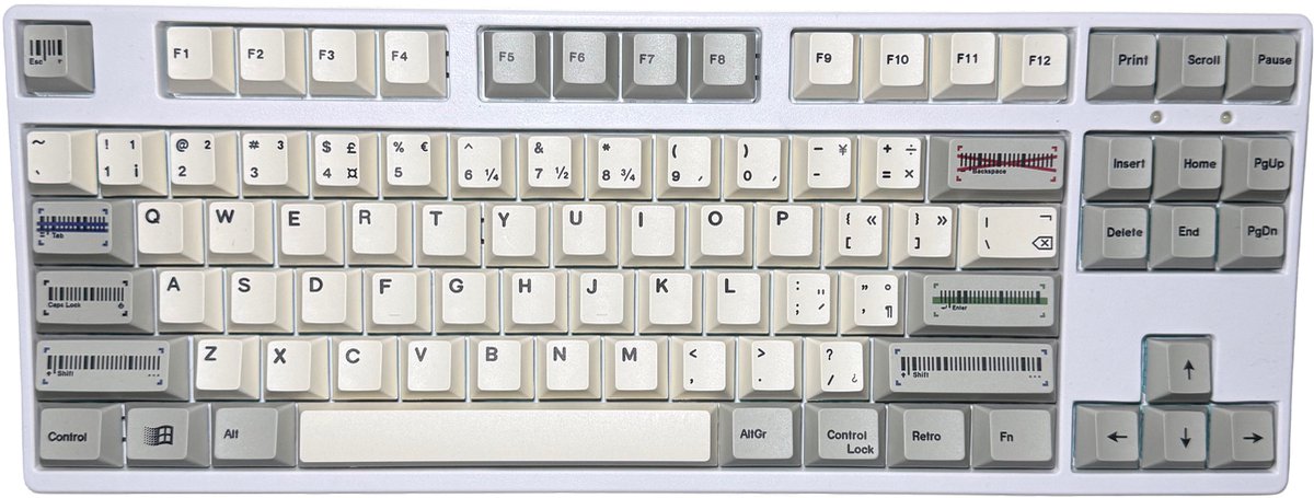 Office Grey Keycaps - Keycaps voor Gaming Toetsenbord - Cherry - PBT - Dye-Sub - 143 Keys