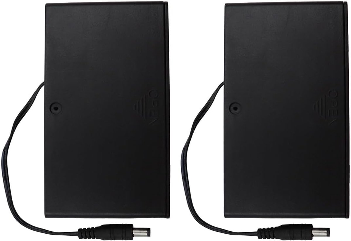 Batterijhouders Set - Opbergdozen - Batterijen Opbergen - Met Aan/Uit Schakelaar - 2 Stuks - Transparant