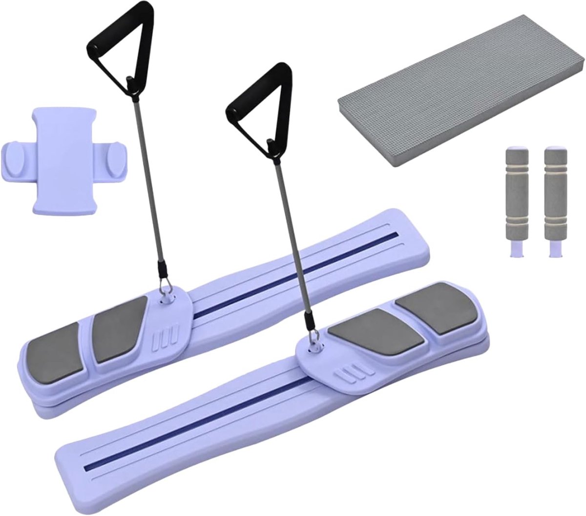 Pilates Board - Fitness Trainer - Thuis Workout - Split Design - 76x28x8cm - Paars