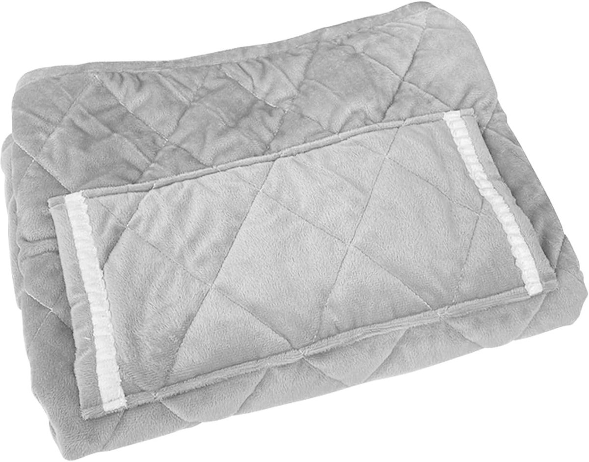 Verwarmde Deken - Elektrisch Plaid - Comfort Thuis - Verstelbare Warmte - 60 x 80 cm - Zilvergrijs