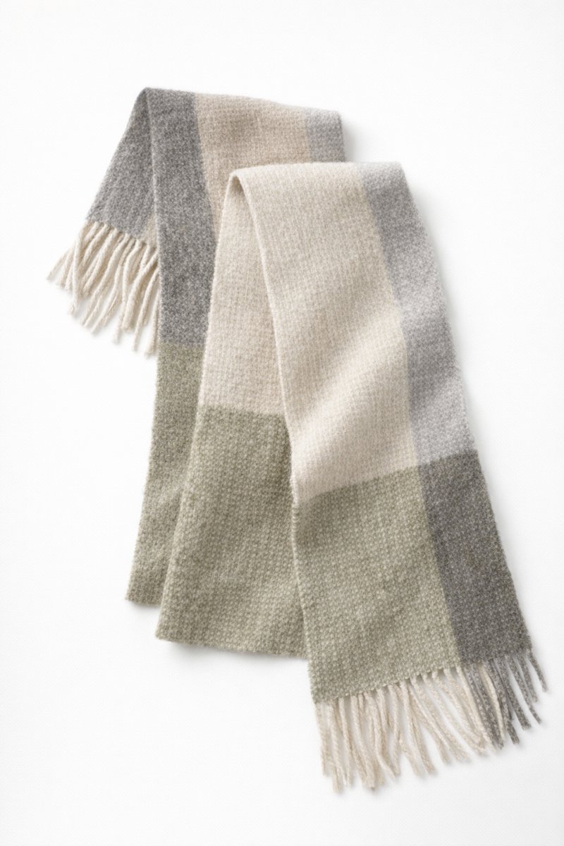 Profuomo Sjaal - Heren - 100% Wol - Stripes