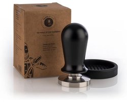 Koffie Tamper - Espresso Verdichter - Barista Kwaliteit - Met Siliconenmat - 51 mm Basis 10 cm - Zwart