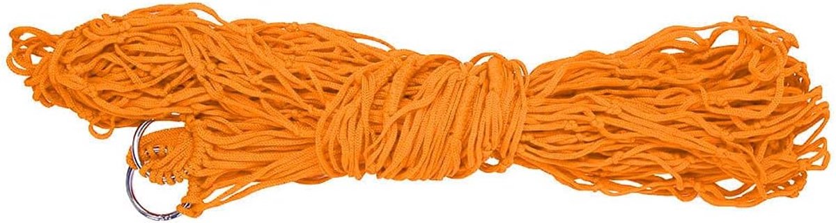 Dubbele Hangmat - Kampeerhangmat - Buiten Ontspannen - Sterk Nylon Touw - 270x80cm - Oranje