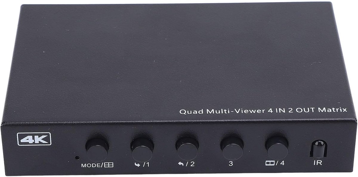 HDMI Multiviewer Switch - 4K Splitter Box - Meerdere Beelden Tonen - 4 In 2 Uit