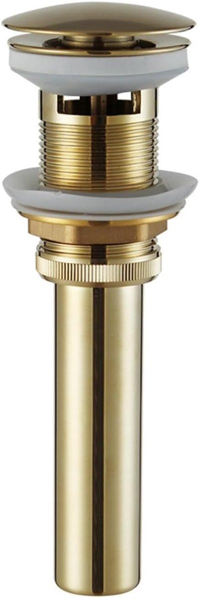 Wastafelstop - Gootsteenafvoer - Badkamer Afvoer - Massief Koper - 41-55mm - Geborsteld Goud