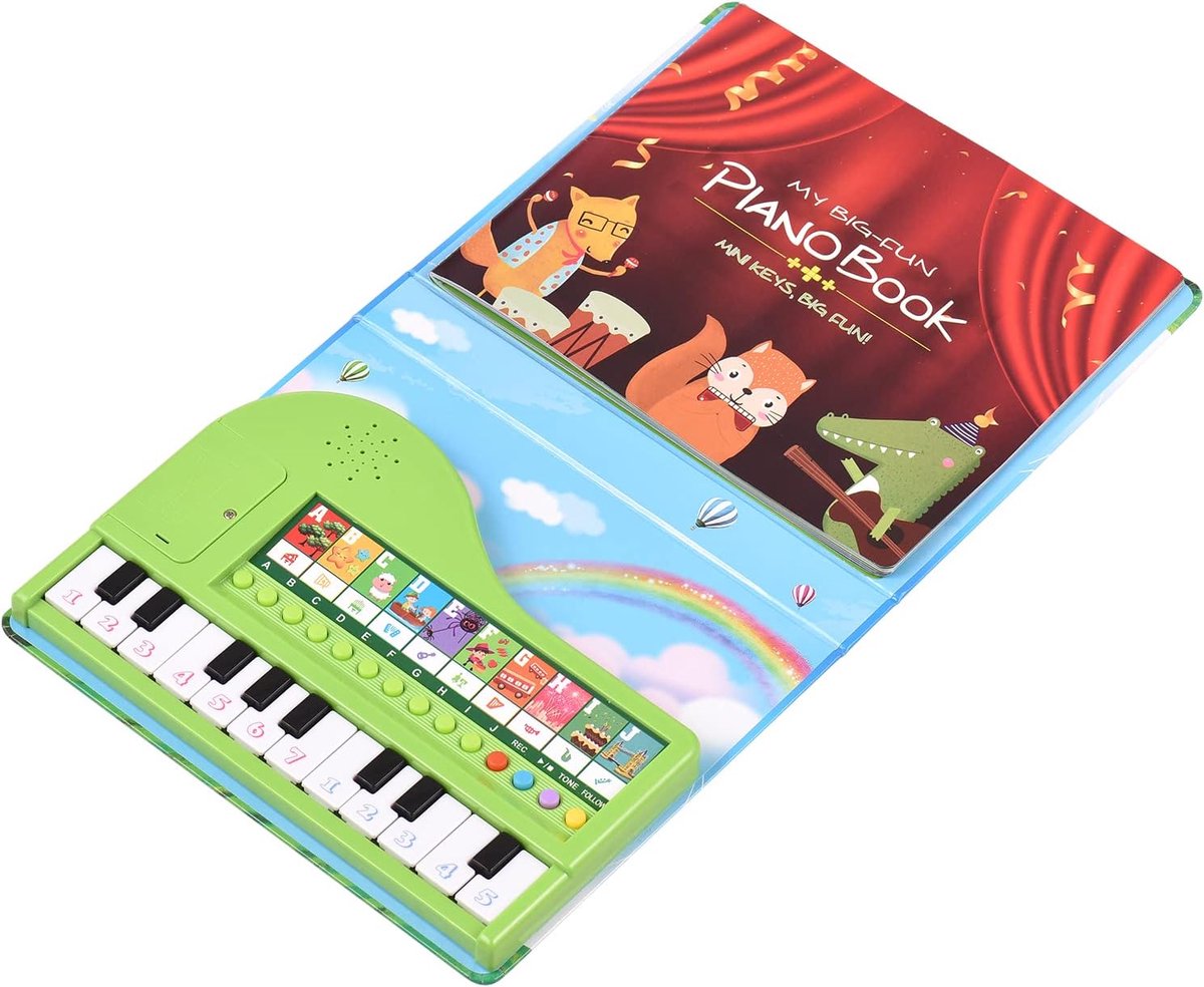 Elektronisch Pianoboek - Muziek Speelgoed - Kinderen Leren Muziek - Opname en Afspeelfunctie - 22 x 18 x 4 cm