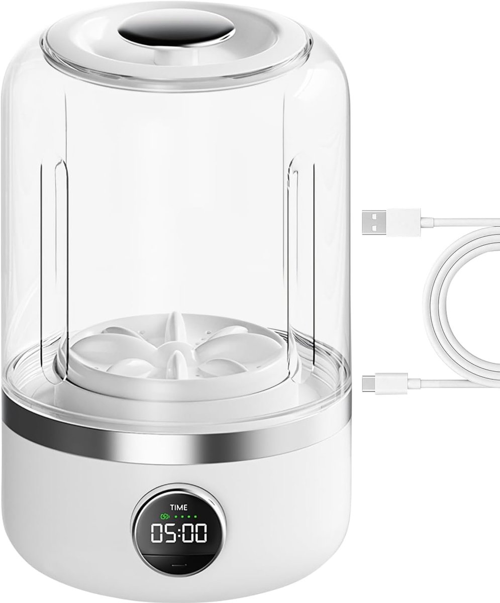 Ondergoed Wasmachine Reis Wasmachine Klein Textiel Dubbele Modi Compact Formaat Wit