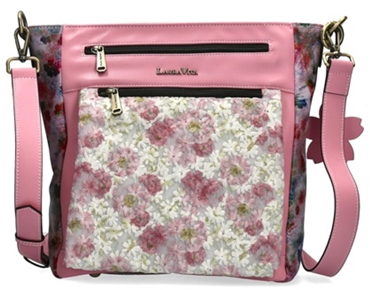 Laura Vita Aria dames schoudertas roze