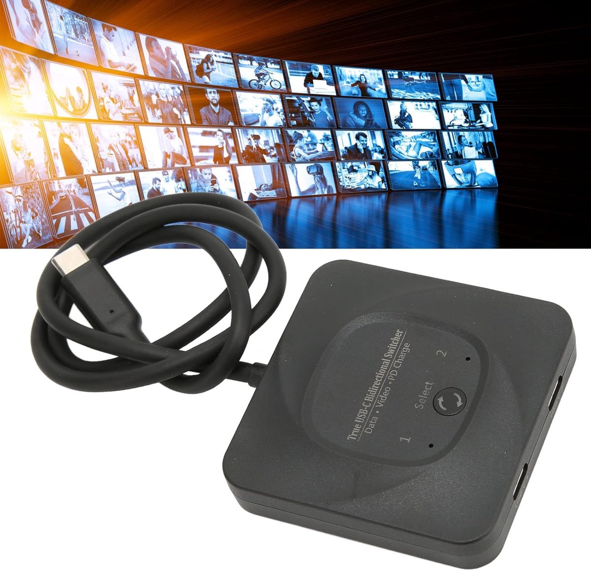 USB C Schakelaar - Splitter Hub - Apparaten Delen - Bidirectioneel 8K - 2 Poorten