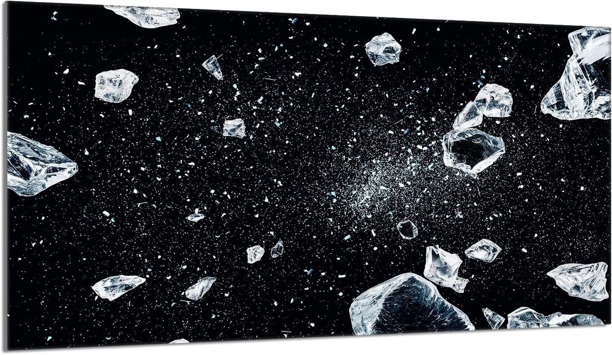 Kookplaat Afdekplaat - Werkplaat Beschermer - Keuken Decoratie - Gehard Glas - 90 x 52 cm - Zwart