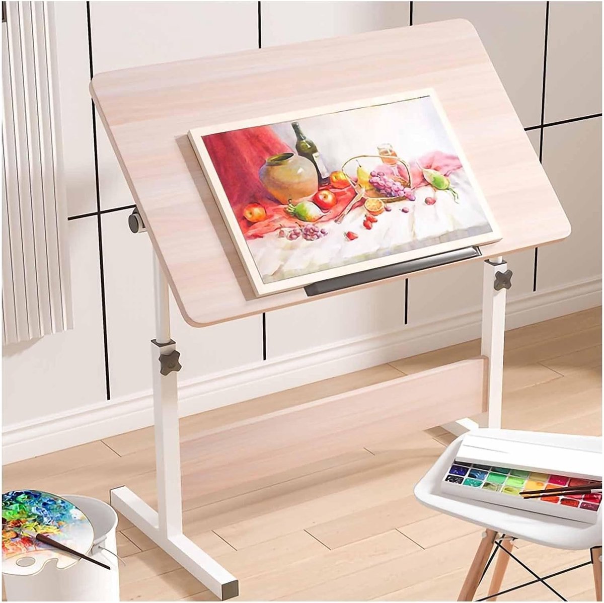 Opvouwbare Tekentafel - Kunstbureau Verstelbaar - Thuiswerken Tekenen - 360° Draaibaar Bord - 60 cm - Niet gespecificeerd