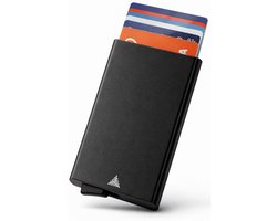 The Verge® - Pasjeshouder Uitschuifbaar - Kaarthouder - Pasjeshouder Mannen & Vrouwen - RFID Creditcardhouder - Pashouder - 7 Pasjes - Zwart - Incl. Luxe Cadeauverpakking