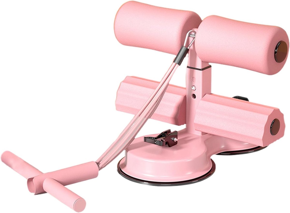 Buiktrainer - Kern trainer - Thuis sporten - Sterke zuignap - 27x25.5x20.5cm - Roze